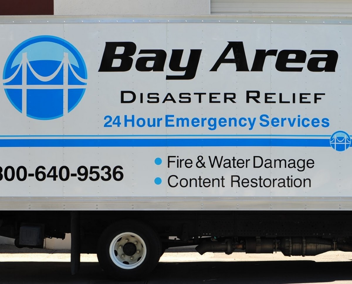 disaster relief semitruck side decal